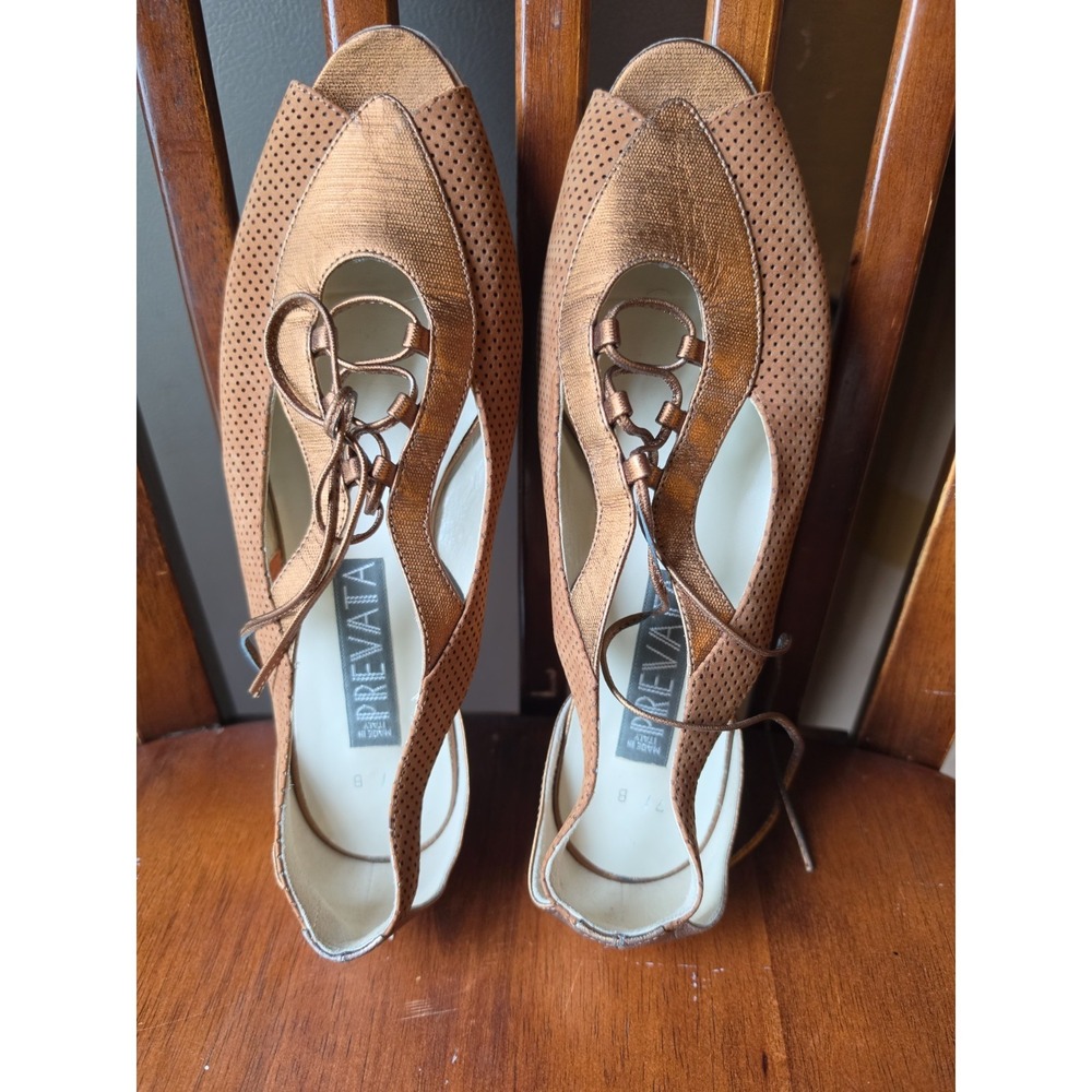 NWT Vintage Prevata Wedge Shoe Copper Size 7